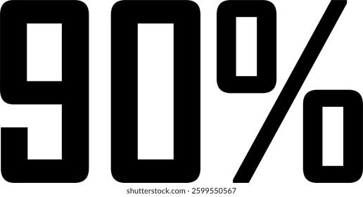 55 Percent Discount Offer Number Typography Style A1284