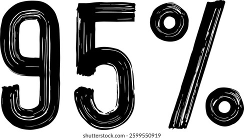 55 Percent Discount Offer Number Typography Style A1322