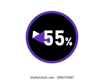 55% Round design vector, 55 percent images
