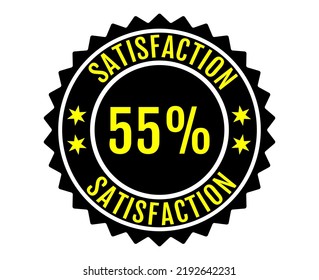 55% Satisfacción Signo Vector fondo transparente