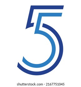 55 vector logo. suitable for iconic logo.