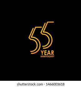 55 Year Anniversary Celebration Vector Template Design Illustration