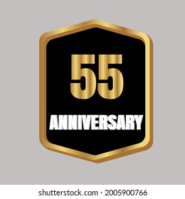 55 year anniversary celebration, vector design for celebrations, invitation cards and greeting cards