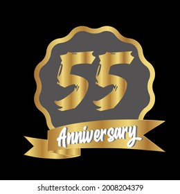 55 year anniversary celebration, vector design for celebrations, invitation cards and greeting cards