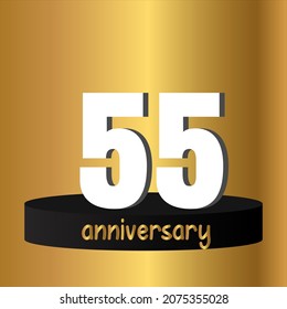 55 year anniversary celebration, vector design for celebrations, invitation cards and greeting cards