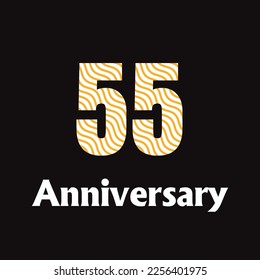 55 year anniversary celebration, vector design for celebrations, invitation cards and greeting cards