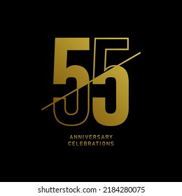 55 year anniversary design template. vector template illustration