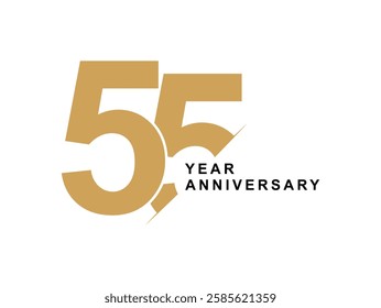 55 year anniversary symbol vector design illustration 