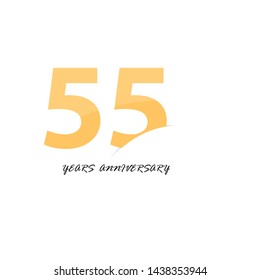 55 year anniversary vector, style  for celebration, logo template