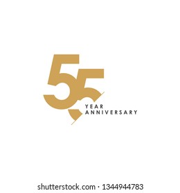 55 Year Anniversary Vector Template Design Illustration