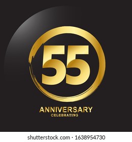 55 Year Anniversary Vector Template Design Stock Vector (Royalty Free ...