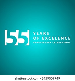 55 Year of Excellence Anniversary Celebration Vector Template Design Illustration