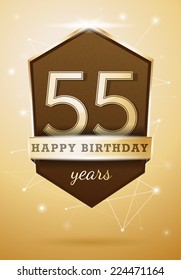 55 Years Anniversary Celebration Design Birthday Card