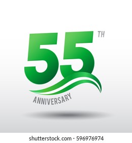 55 Years Anniversary Celebration Design logo