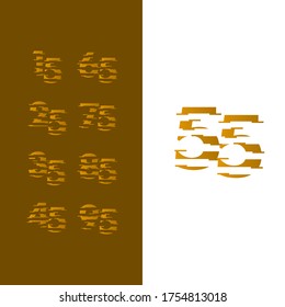 55 Years Anniversary Celebration Number Vector Template Design Illustration