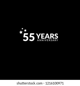 55 years anniversary celebration simple logo