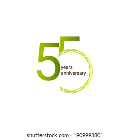 55 Years Anniversary Celebration Vector Template Design Illustration