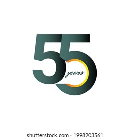 55 Years Anniversary Celebration Vector Template Design Illustration