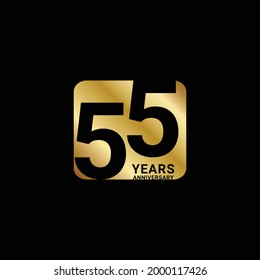 55 Years Anniversary Celebration Vector Template Design Illustration
