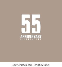 55 years anniversary celebration vector template design illustration 