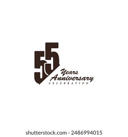 55 years anniversary celebration vector template design illustration