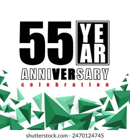 55 Years anniversary elebration vetor template design illustration