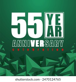 55 Years anniversary elebration vetor template design illustration