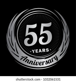 55 years anniversary. Anniversary logo design. 55 years logo.