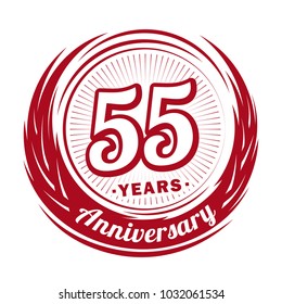 55 Years Anniversary Anniversary Logo Design Stock Vector (Royalty Free ...