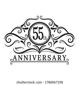 55 Years Anniversary Logo Luxurious 55th Stock Vector (Royalty Free ...