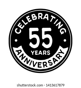 55 Years Anniversary Logo Template Vector Stock Vector (Royalty Free ...