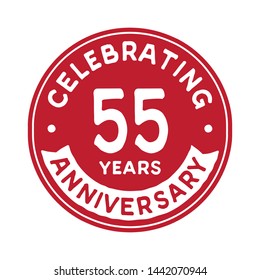 55 Years Anniversary Logo Template Vector Stock Vector (Royalty Free ...