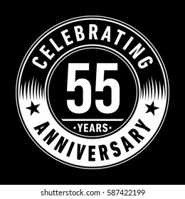 55 Years Anniversary Logo Template Vector Stock Vector (Royalty Free ...