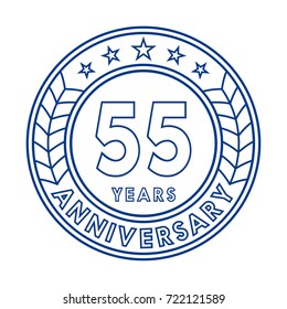 55 years anniversary logo template. 