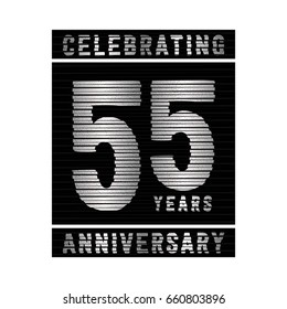 55 years anniversary logo. Vector and illustration.