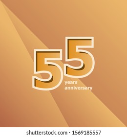 55 Years Anniversary Vector Template Design Illustration