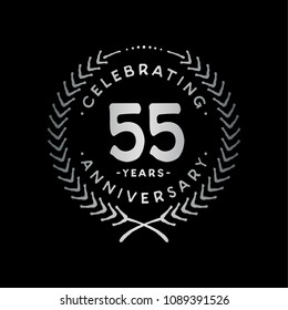 55 years design template. 55th vector and illustration.