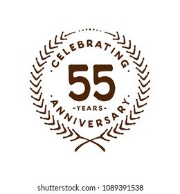 55 years design template. 55th vector and illustration.