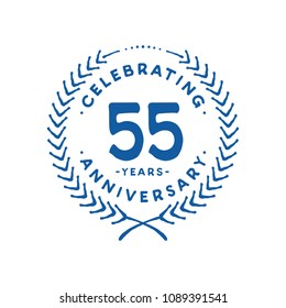55 years design template. 55th vector and illustration.