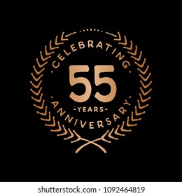 55 years design template. 55th vector and illustration.