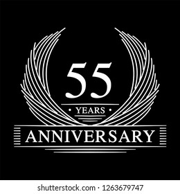 55 years design template. 55th anniversary. Vector and illustration.