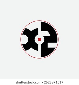 550 Buchstaben Logo Form geometrische Mathematik Lehre runden Kreis Ellipse Pistole Ziel negativen Raum X Z