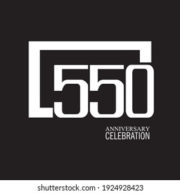 550 YEAR ANNIVERSARY CELEBRATION VECTOR DESIGN TEMPLATE ILLUSTRATION