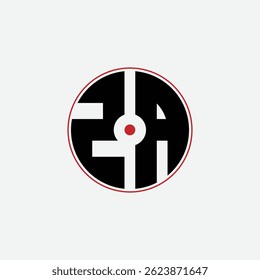 551 letter logo shape geometric math educational learning round circle ellipse gun target negative space Z A
