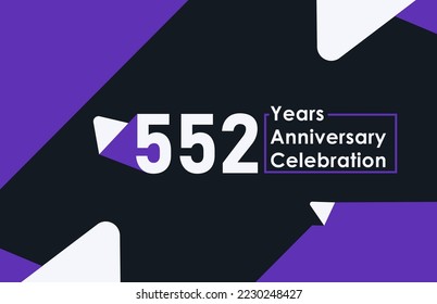 552 years anniversary celebration modern banner template design