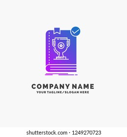 554, Book, dominion, leader, rule, rules Purple Business Logo Template. Place for Tagline.