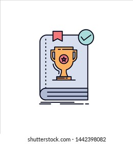 554, Book, dominion, leader, rule, rules Flat Color Icon Vector