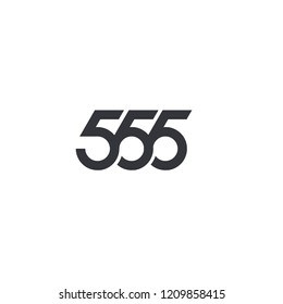 555 number  logo icon designs vector