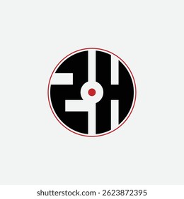 558 carta logotipo forma geométrica matemática educacional redondo círculo elipse arma alvo espaço negativo Z H