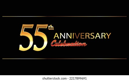 55th anniversary celebration. 55 year anniversary celebration. Golden anniversay celebration Background. Banner anniversary celebration	